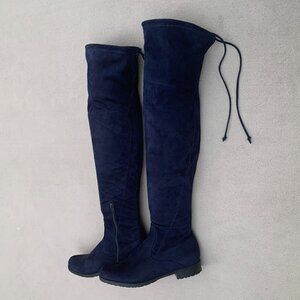Unisa Unhuhvana Over-The-Knee Tie Back Sock Boot Sz 7.5